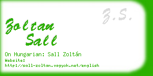 zoltan sall business card